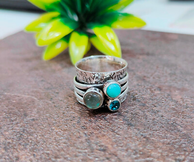 larimarbrace.ymさん6-10-7 Buy Artisan Crafted Larimar Ring in Sterling Silver (Size 10.0