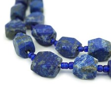 Afghani Lapis Faceted Cube Beads 6-9mm Genuine Lapis Gemstone 2097F641 Rustic