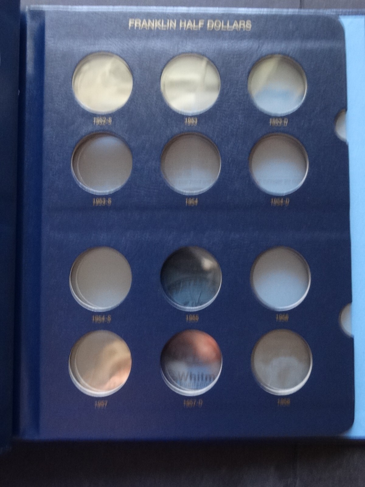 COMPLETE FRANKLIN HALF DOLLAR SET 1948 - 1963 BU 35 SILVER COINS