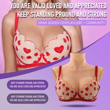 Realistic Silicone Breast Forms Fake Boobs For Crossdresser Drag Queen C-H Cup