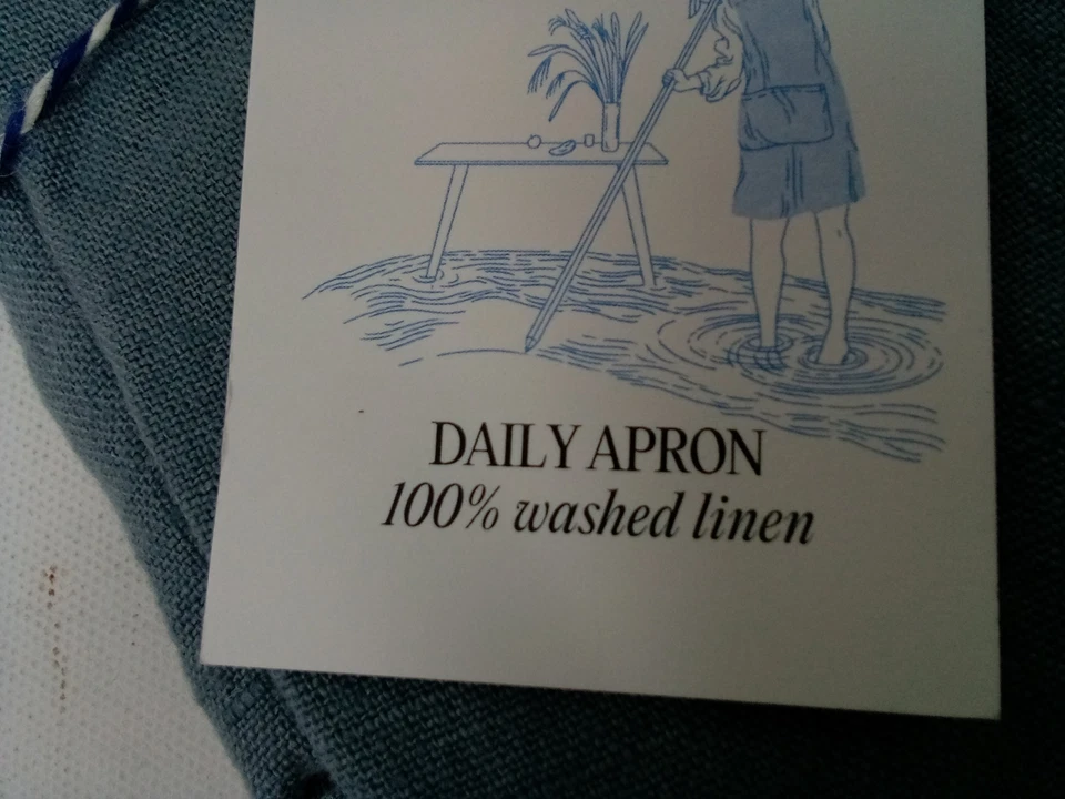 Blue Fog Linen Tales Daily Apron 28" x 33" - Image 4 of 4