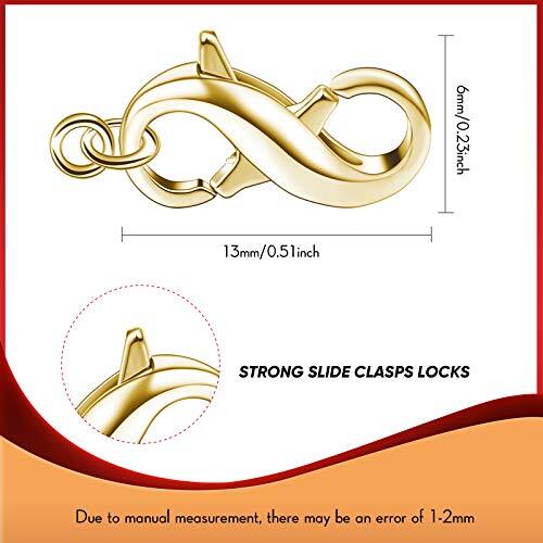 3 Pieces Double Lobster Clasp Double Claw Connector 0.51 x 0.24 Inch Golden - Picture 2 of 7