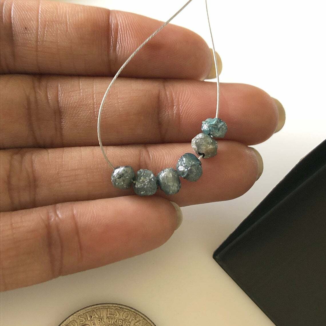 Diamante Grigio Bianco Grezzo Da 5,5-7 Mm, Diamante Grigio Bianco - Foto 11