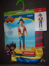 Rubies Nickelodeon Santiago of the Seas Infant/Toddler Child Costume Size 2T New
