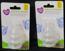 LOT OF 6-Silicone Nipples Parent's Choice 3 Months Medium Flow BPA Free
