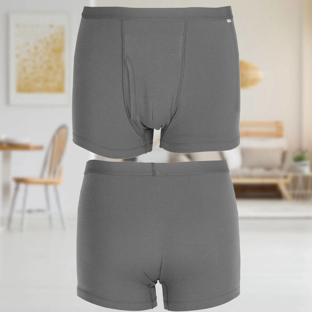 4 Size Gray Reusable Incontinence Briefs Pants Cotton Underwear