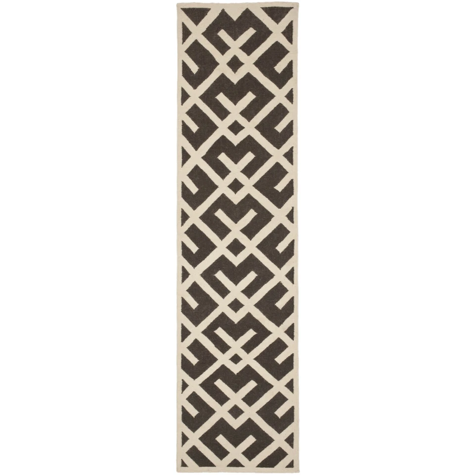 SAFAVIEH Dhurries DHU552C Handwoven Brown / Ivory Rug - Image 2 of 4