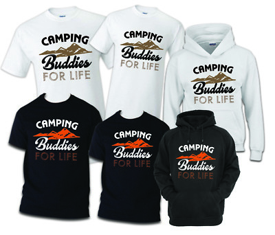 Camping Buddies for Life tee Shirt Gift Outdoor lover Funny Adventure Shirts 