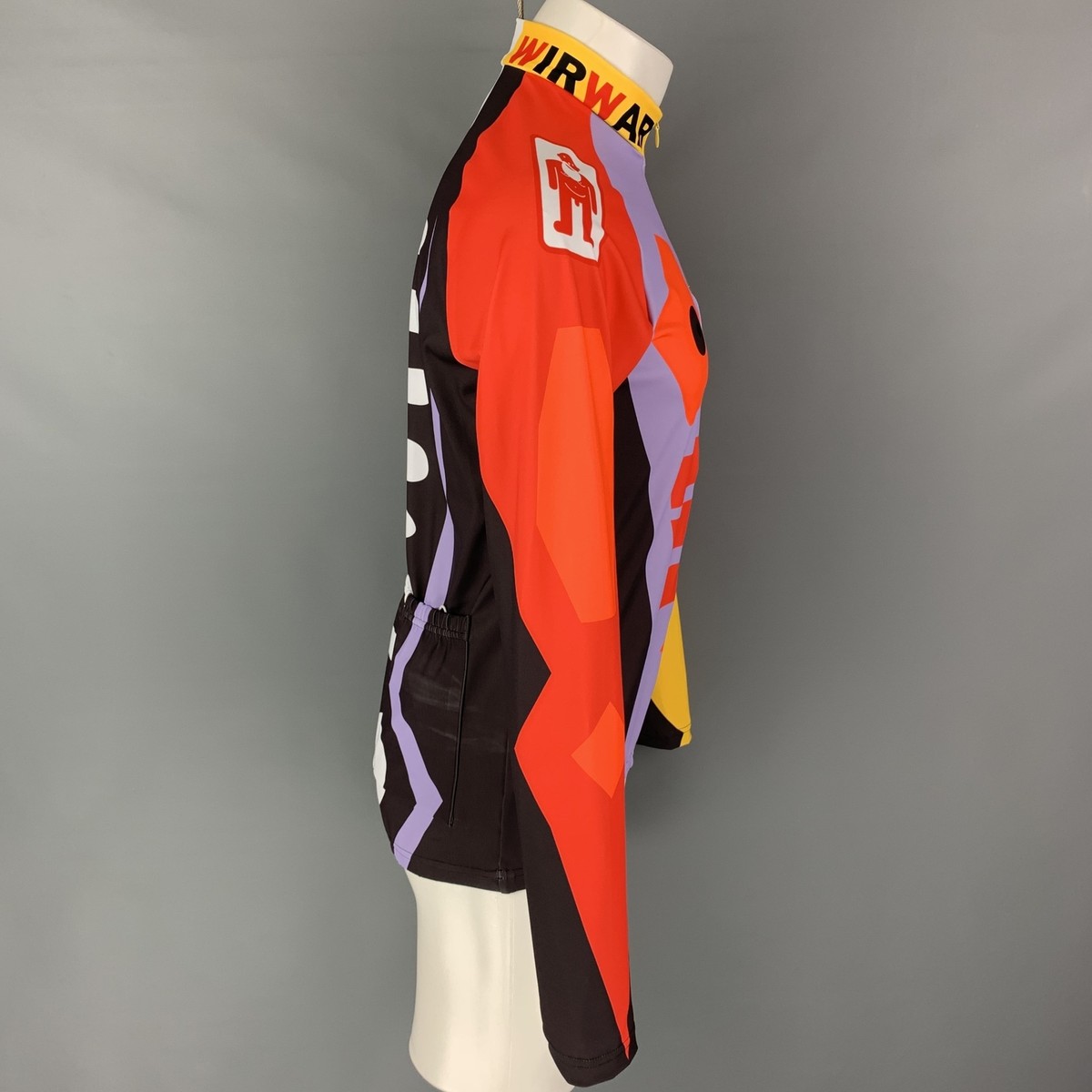 WALTER VAN BEIRENDONCK SS23 Size L Purple Graphic Nylon