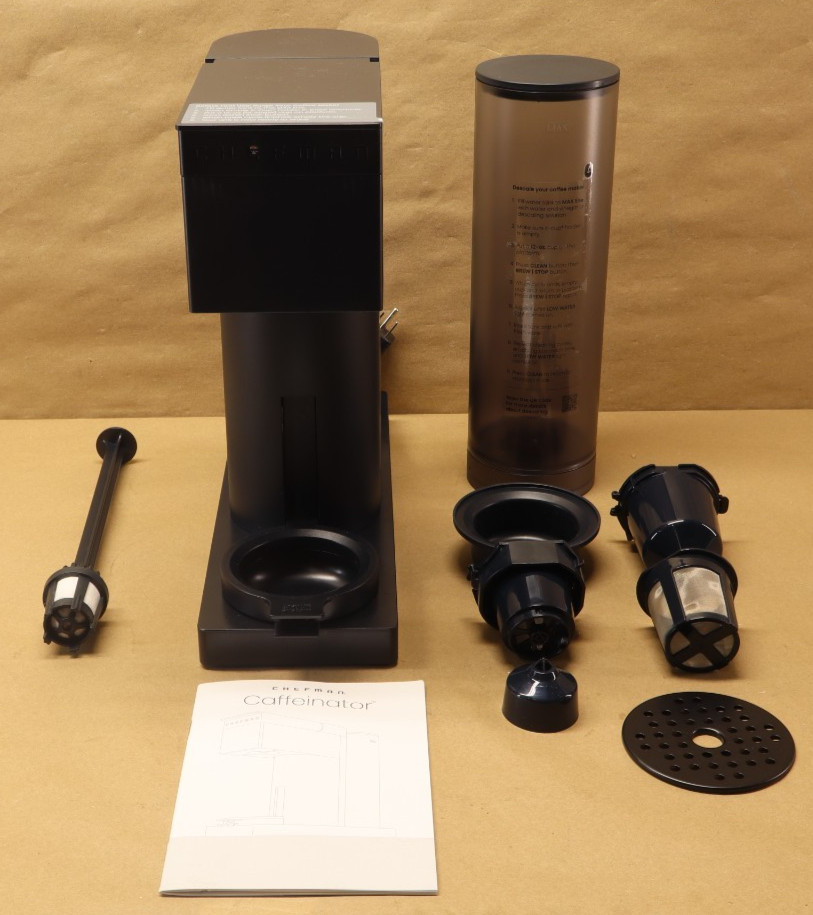 Chefman Single Serve Coffee Maker, Works with K-Cup & Grounds - Black