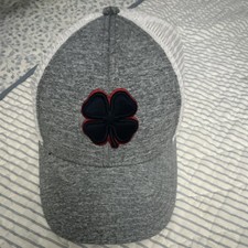 Black Clover Trucker Hat Gray White L/XL Adjustable Outdoor Luck