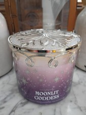 Bath & Body Works MOONLIT GODDESS SPECIAL EDITION 3-WICK CANDLE W/DECORATIVE LID