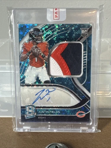 2021 Justin Fields Spectra Rookie Auto  #’d/50 Blue Disco Steelers RC SSP RPA 🍇