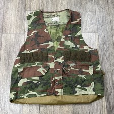 Vintage 60s Game Winner Sportswear Camouflage Bird Hunting Vest Size M Pouch