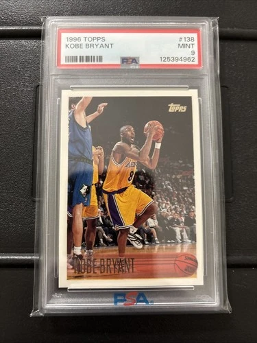 1996-97 Topps #138 Kobe Bryant Los Angeles Lakers HOF RC Rookie PSA 9 Mint