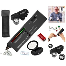 Complete Diamond Detection Kit: Tester Pen & LED Loupe for Jewelry Appraisal