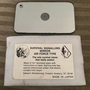 New Old Stock Survival Signaling Mirror Air Force Type 5”x3” Made In Japan