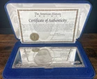 2003 $100 Dollar 4 Oz Silver Bar 1/4 Lb ingot American Historic Society