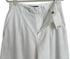 NWT! BR BANANA REPUBLIC WHITE IVORY WIDE LEG HIGH RISE PLEATED PANTS TROUSERS 8 — photo 7