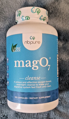 NB Pure MagO7 Cleanse Supplements 180 Capsules Pure Vegan Oxygen Based Ex 1/27