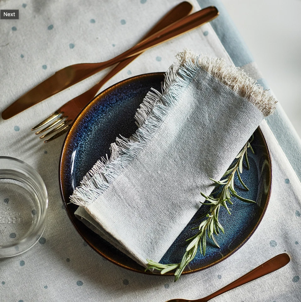 Pack de 4 Servilletas IKEA NISSOGA Gris Blanco 14x14" 35x35 cm NISSÖGA NUEVO Foto 3 de 4