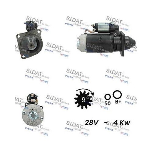 Démarreur Sidat S24BH0037A2 haute performance pour Simca et Unic