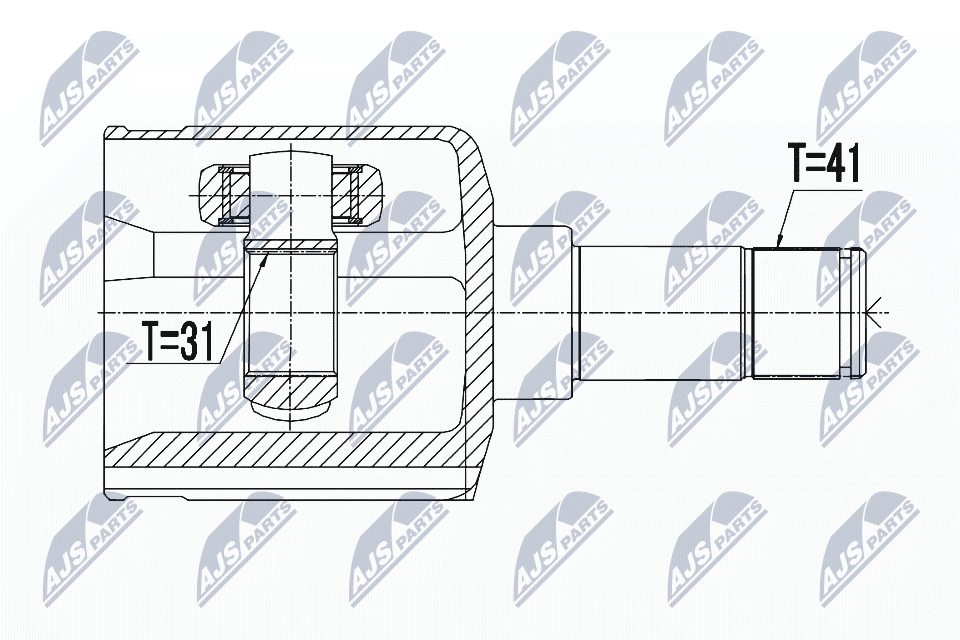 Nty Inner Cv Joint For Ford Transit 06- /Left, Gearbox 6Mt - Image 4
