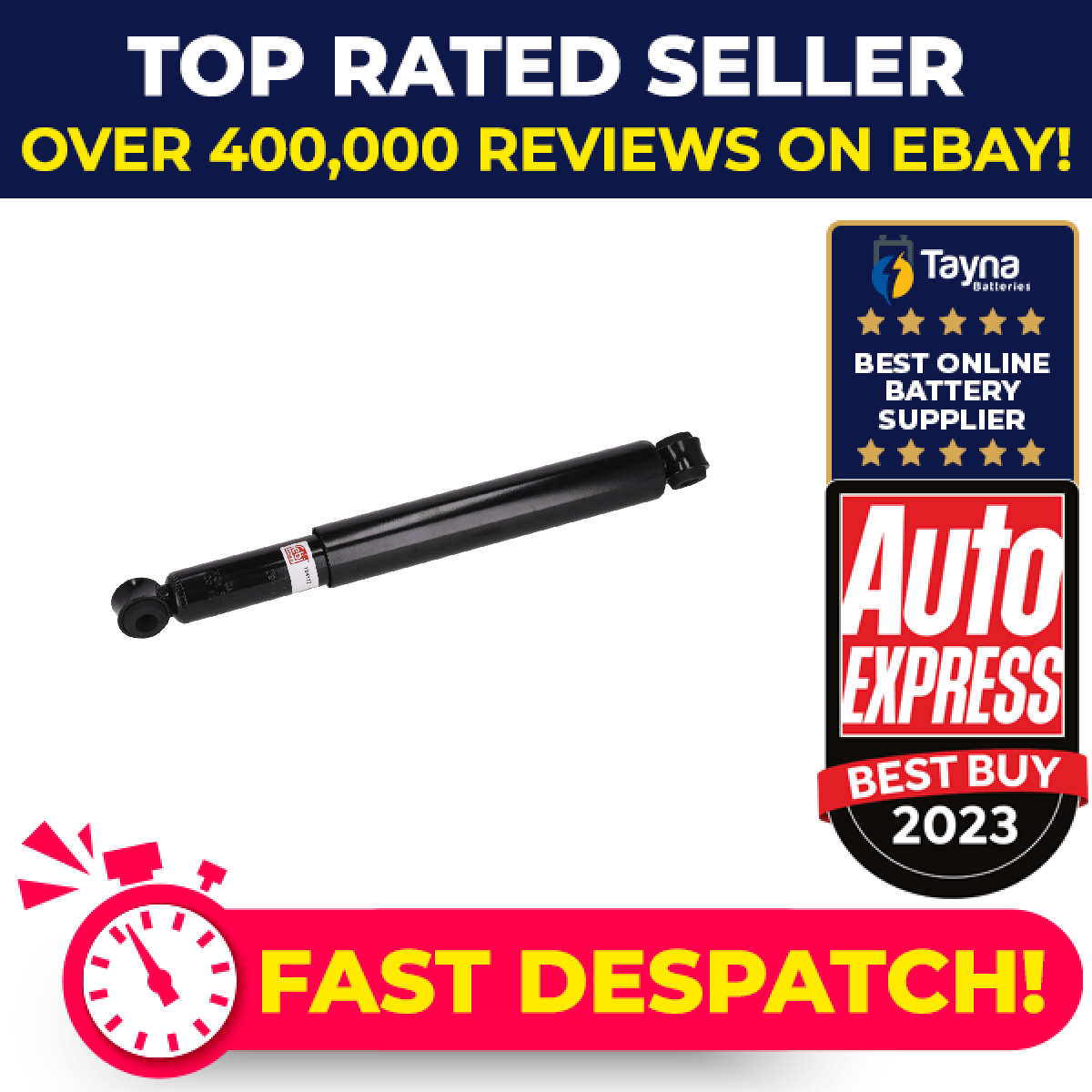 2x Shock Absorbers (Pair) Rear 194172 Febi Damper MR151235 Quality Guaranteed