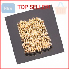 TMIGOO 100Pcs 14k Gold Filled Round Beads, 2mm Spacer Beads for Jewelry Making,