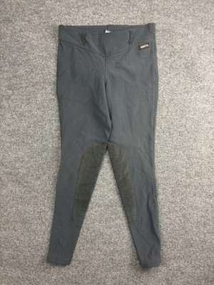 Kerrits Pants Womens Small Gray Riding Leggings Knee Patch Equestrian Made USA