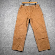 Vintage Carhartt Pants Mens 36x30 (Fits 34x30) Brown B136 BRN Double Knee