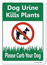 Dog Urine Kills Plants Please Curb Tin Metal Signs Home D cor 8x12