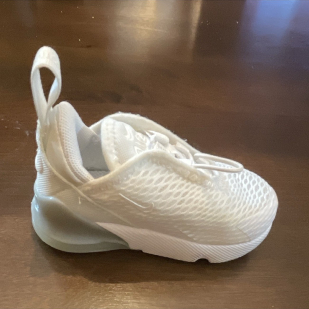Nike Air Max 270 White Mesh Sneaker Logo Slip On Baby Shoes