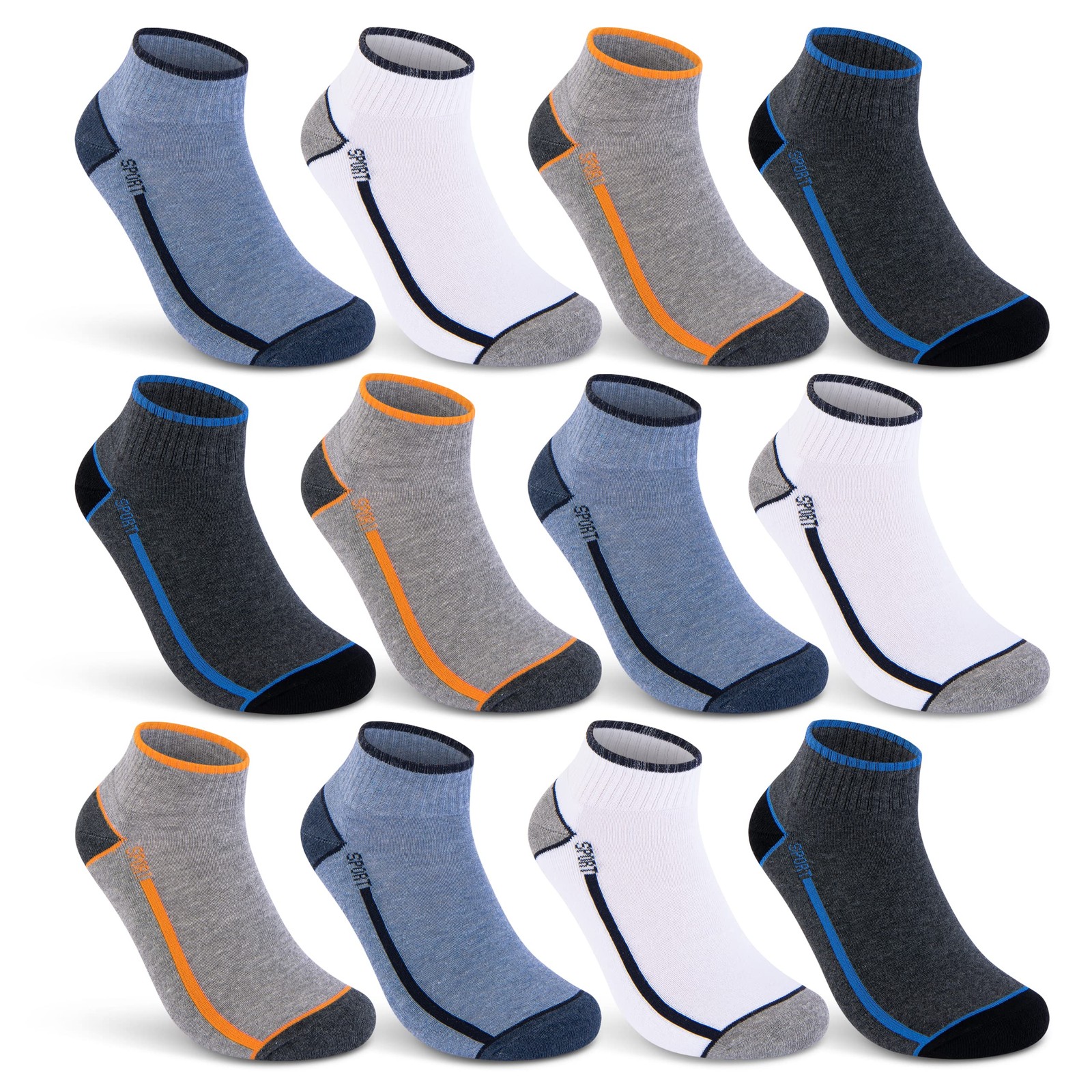 Chaussettes de sport avec semelle bouclette amortissante lot de 6 paires