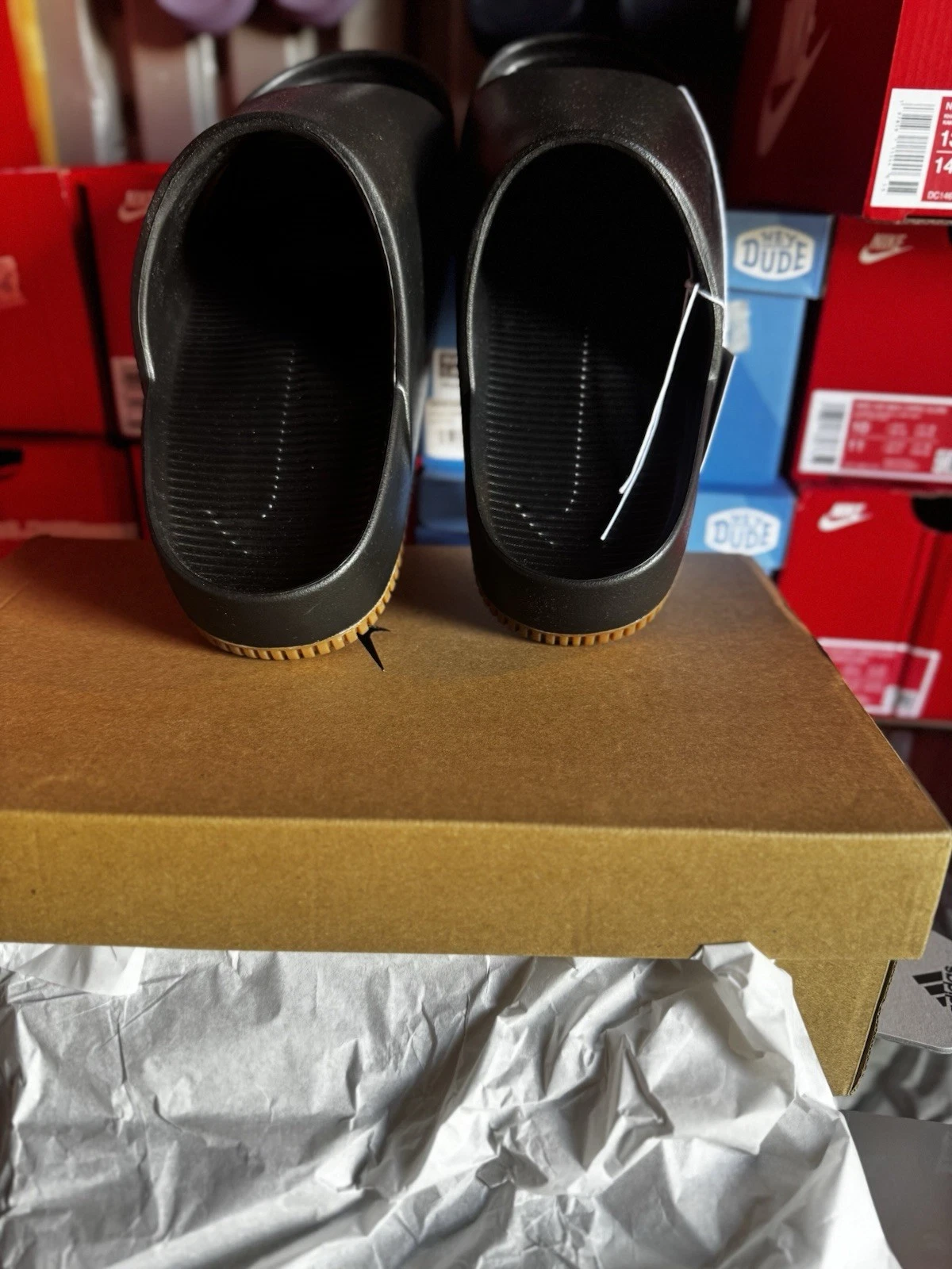 Nike Calm Sandalo Slide Uomo Taglia 10 Nero Marrone