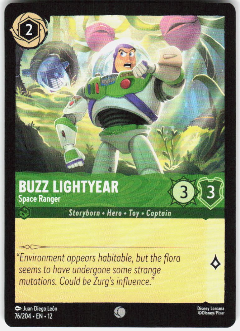 Buzz Lightyear Space Ranger 76/204 Wilds Unknown Disney Lorcana
