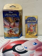 NEW-Disney Lorcana Into the Inklands Starter Deck  1 Extra Pack- Factory Sealed