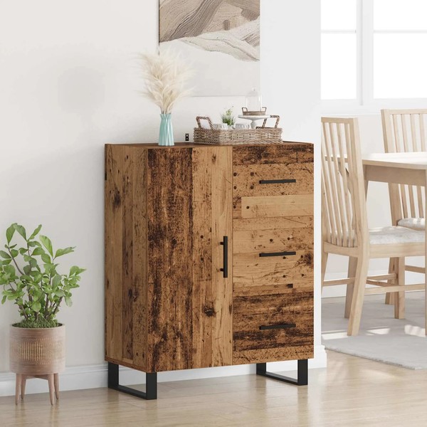 Rustikales Sideboard Altholz 69,5X34X90 Cm Verbundholz Eisen-image
