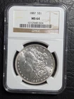 Beautiful 1887 Morgan Silver Dollar NGC Graded MS 64