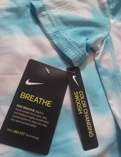 NIKE BOY'S DRI-FIT BREATHE Instacool SHIRT w/COLOR CHANGING SWOOSH, SZ 4 - Picture 3 of 3