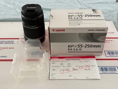Canon EF-S 55-250mm F/4-5.6 IS Lens - Excellent Condition Mint in Box