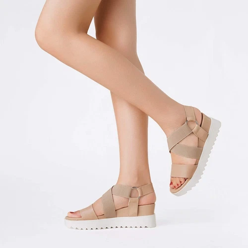 Women Open Toe Ankle Strap Summer Casual Platform Wedge Sandals US size 5-11 - Picture 15 of 24