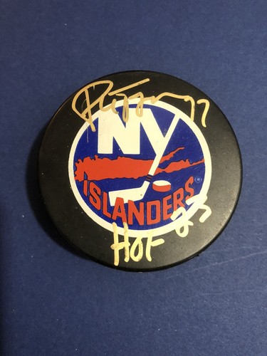 Pierre TURGEON #77 NY ISLANDERS Signed GAME PUCK w/ HOF 23 500 GOALS Holo & COA!