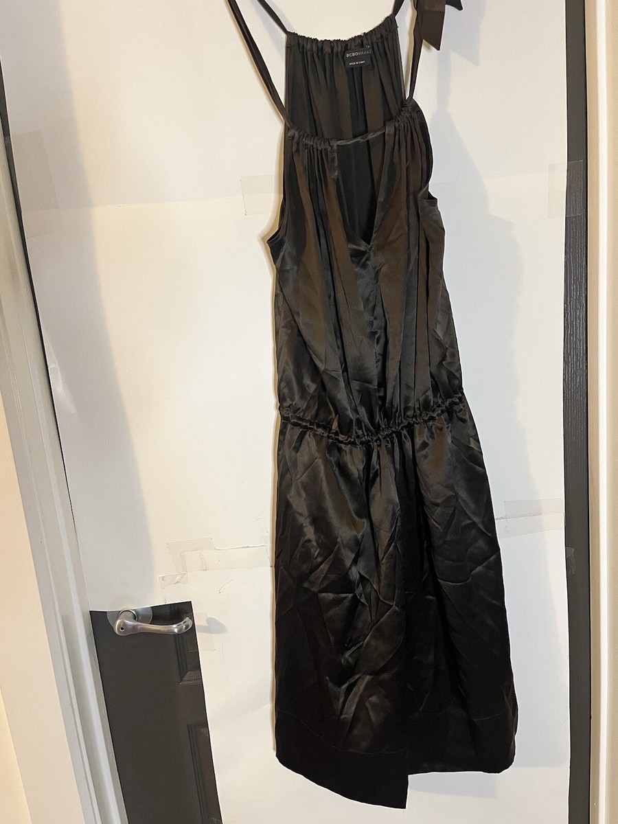 bcbg brown dress BCBG Brown Halter Neck Dress