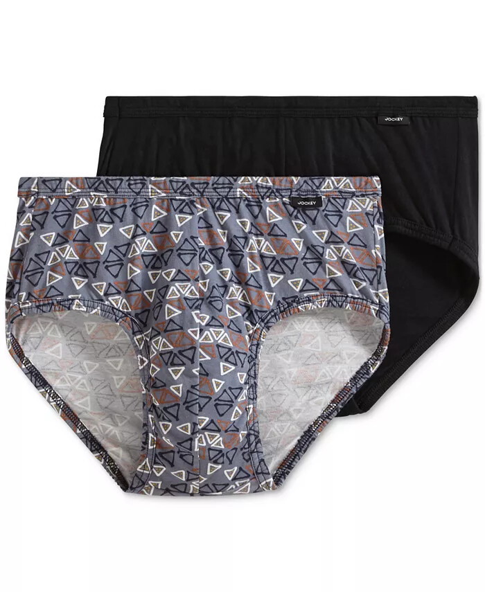 Men's Jockey Underwear 3pack Poco Briefs 100 Cotton TRIANGLES DOODLES