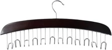 Tie Hanger Multi-function Rack Organizer Belt Holder Necktie Storage Rack Brown