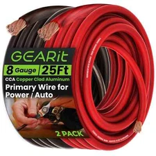 GearIT, 8 Gauge Wire, for Automotive Power/Ground, Battery Cable, Car Audio, ...