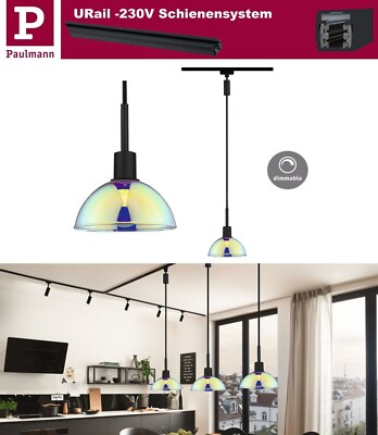 Paulmann URail Pendel Sarrasani Dichroic Schwarz max. 20W E14 ohne Leuchtmittel