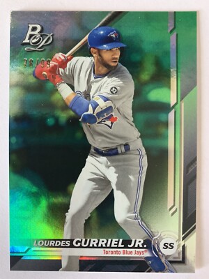 2019 Bowman Platinum Lourdes Gurriel Jr. /99 Green #15 Blue Jays