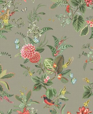 Eijffinger Tapete 300113 Pip Studio 5 grün grau Blüten Blumen Vlies Vliestapete